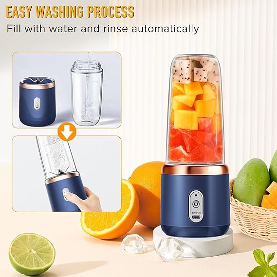 Portable Electric Rechargeable Smoothie Blender & Juicer